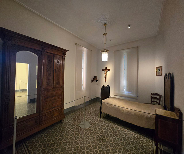 Antoni Gaudí's bedroom in Gaudí House Museum, Park Guell