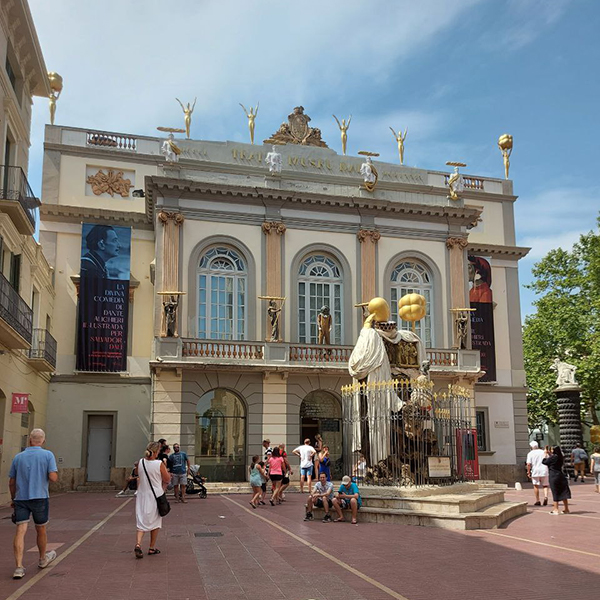 Main entrance of the Dali Theatre-Museum in Figueres, Spain