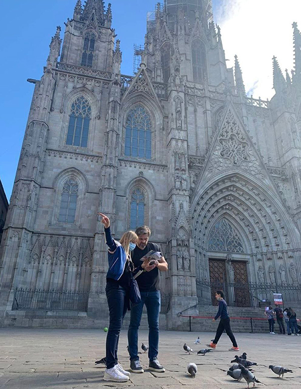 Guiding in the Gothic Quarter of Barcelona