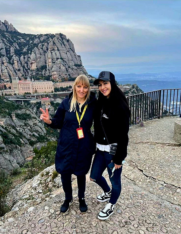 Montserrat with Dina from the USA