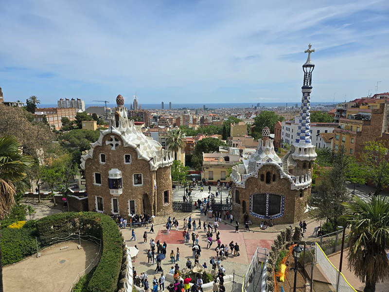 Panoramic view of Barcelona from Park Guell