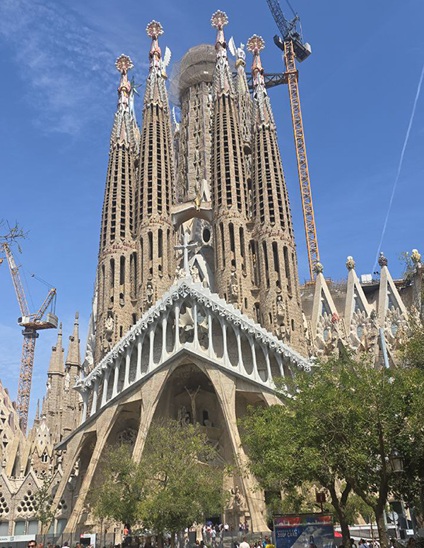 Passion facade of the Sagrada Familia in Barcelona